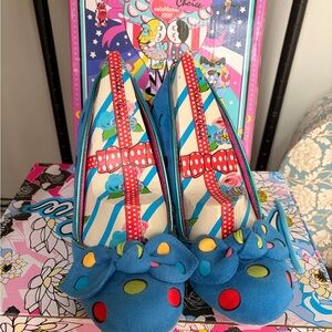 Irregular Choice Colorful Polka Dot Bow Heels